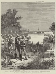 The War in the Soudan, Sir Charles Wilson and his Party on the Island of Meruat, after the Wreck of their Steamer
